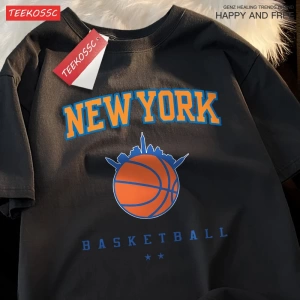 Y2k Vintage Tişört Tee New York basketbol ligi adam