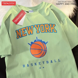 Y2k Vintage Tişört Tee New York basketbol ligi adam