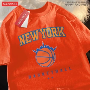 Y2k Vintage Tişört Tee New York basketbol ligi adam