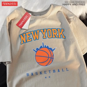 Y2k Vintage Tişört Tee New York basketbol ligi adam
