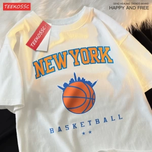 Y2k Vintage Tişört Tee New York basketbol ligi adam
