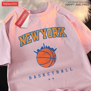 Y2k Vintage Tişört Tee New York basketbol ligi adam