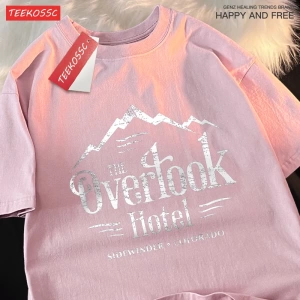 Y2k Vintage Tişört Tee Overlook otel parlayan