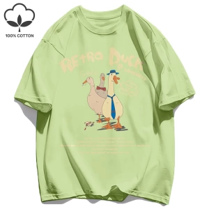 Y2k Vintage Tişört Tee Retro Ördek Baskı