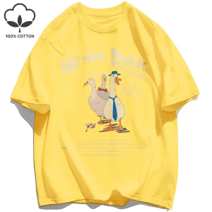 Y2k Vintage Tişört Tee Retro Ördek Baskı