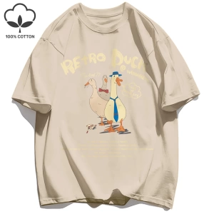 Y2k Vintage Tişört Tee Retro Ördek Baskı