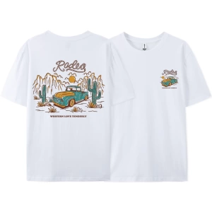 Y2k Vintage Tişört Tee Rodeg batı aşk nazikçe romantik çöl