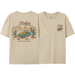 Y2k Vintage Tişört Tee Rodeg batı aşk nazikçe romantik çöl
