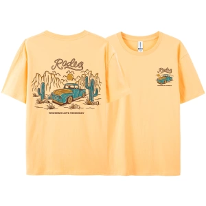 Y2k Vintage Tişört Tee Rodeg batı aşk nazikçe romantik çöl