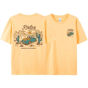 Y2k Vintage Tişört Tee Rodeg batı aşk nazikçe romantik çöl