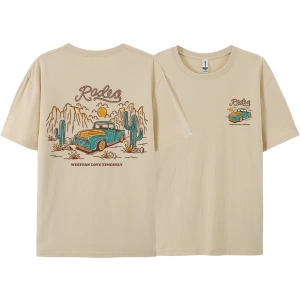 Y2k Vintage Tişört Tee Rodeg batı aşk nazikçe romantik çöl