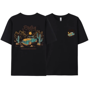 Y2k Vintage Tişört Tee Rodeg batı aşk nazikçe romantik çöl