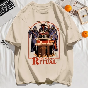 Y2k Vintage Tişört Tee Sabah Ritüeli Baskı