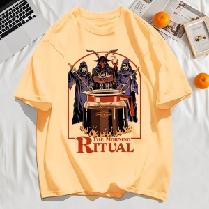 Y2k Vintage Tişört Tee Sabah Ritüeli Baskı
