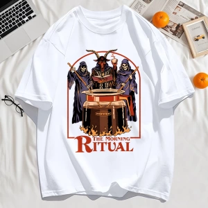 Y2k Vintage Tişört Tee Sabah Ritüeli Baskı