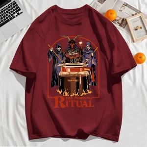 Y2k Vintage Tişört Tee Sabah Ritüeli Baskı