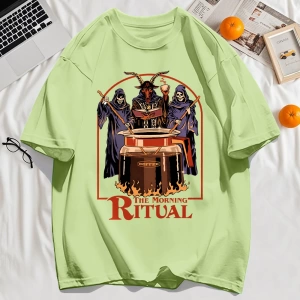 Y2k Vintage Tişört Tee Sabah Ritüeli Baskı