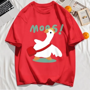 Y2k Vintage Tişört Tee Sevimli çizimli çanta Ördek Desen