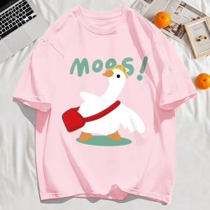 Y2k Vintage Tişört Tee Sevimli çizimli çanta Ördek Desen