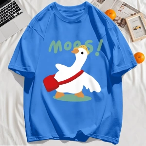 Y2k Vintage Tişört Tee Sevimli çizimli çanta Ördek Desen