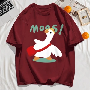 Y2k Vintage Tişört Tee Sevimli çizimli çanta Ördek Desen