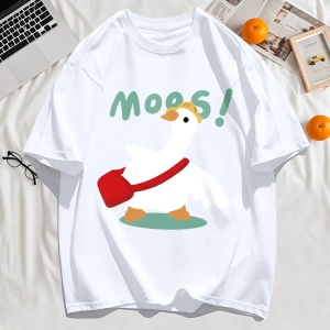 Y2k Vintage Tişört Tee Sevimli çizimli çanta Ördek Desen