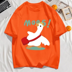 Y2k Vintage Tişört Tee Sevimli çizimli çanta Ördek Desen