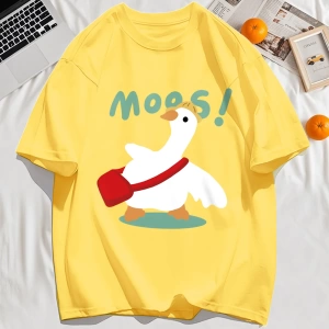 Y2k Vintage Tişört Tee Sevimli çizimli çanta Ördek Desen