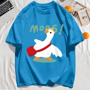 Y2k Vintage Tişört Tee Sevimli çizimli çanta Ördek Desen