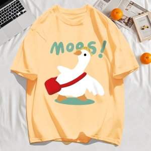 Y2k Vintage Tişört Tee Sevimli çizimli çanta Ördek Desen