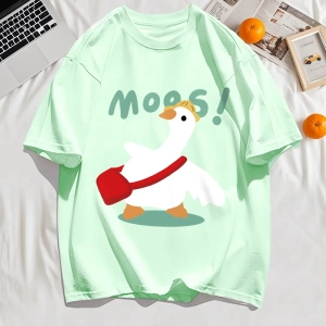 Y2k Vintage Tişört Tee Sevimli çizimli çanta Ördek Desen