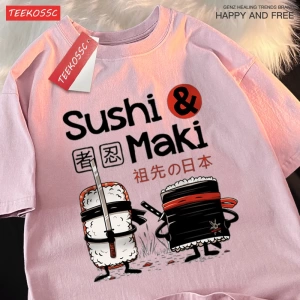 Y2k Vintage Tişört Tee Theduc Suşi Ve Suşi Baskı