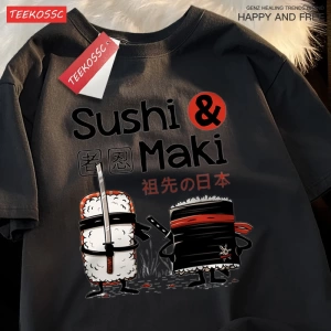 Y2k Vintage Tişört Tee Theduc Suşi Ve Suşi Baskı