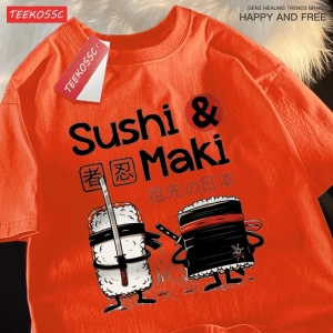 Y2k Vintage Tişört Tee Theduc Suşi Ve Suşi Baskı