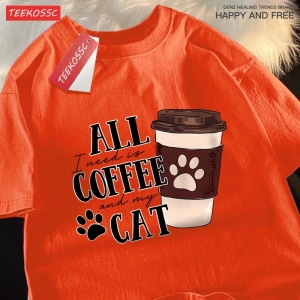 Y2k Vintage Tişört Tee Tüm kahve kedi