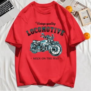 Y2k Vintage Tişört Tee Vintage Kaliteli Lokomotif Baskılı