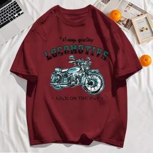 Y2k Vintage Tişört Tee Vintage Kaliteli Lokomotif Baskılı