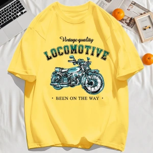 Y2k Vintage Tişört Tee Vintage Kaliteli Lokomotif Baskılı