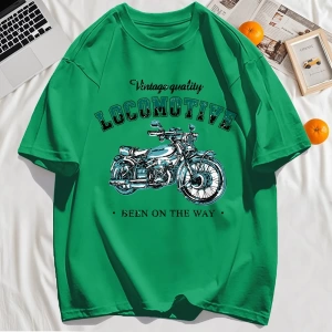 Y2k Vintage Tişört Tee Vintage Kaliteli Lokomotif Baskılı
