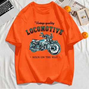 Y2k Vintage Tişört Tee Vintage Kaliteli Lokomotif Baskılı