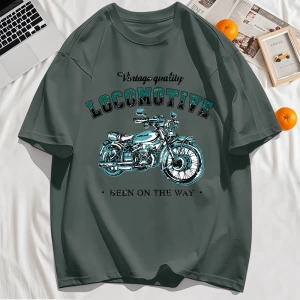 Y2k Vintage Tişört Tee Vintage Kaliteli Lokomotif Baskılı