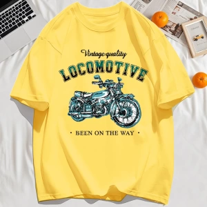 Y2k Vintage Tişört Tee Vintage Kaliteli Lokomotif Baskılı
