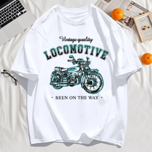 Y2k Vintage Tişört Tee Vintage Kaliteli Lokomotif Baskılı
