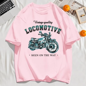 Y2k Vintage Tişört Tee Vintage Kaliteli Lokomotif Baskılı