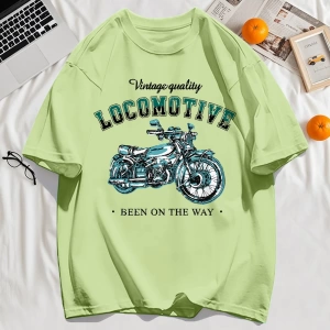 Y2k Vintage Tişört Tee Vintage Kaliteli Lokomotif Baskılı