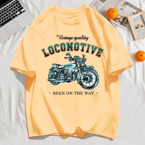 Y2k Vintage Tişört Tee Vintage Kaliteli Lokomotif Baskılı