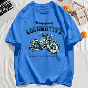 Y2k Vintage Tişört Tee Vintage Kaliteli Lokomotif Baskılı