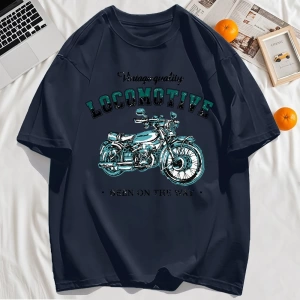 Y2k Vintage Tişört Tee Vintage Kaliteli Lokomotif Baskılı