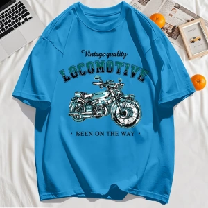 Y2k Vintage Tişört Tee Vintage Kaliteli Lokomotif Baskılı