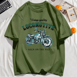Y2k Vintage Tişört Tee Vintage Kaliteli Lokomotif Baskılı